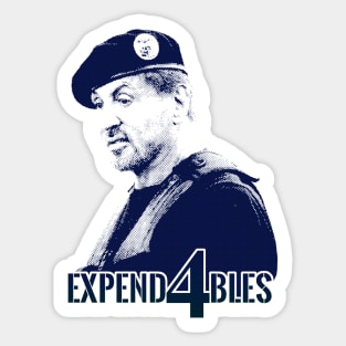 Expend4bles expandables 4 and sylvester stallone themed graphic design by ironpalette. Sticker